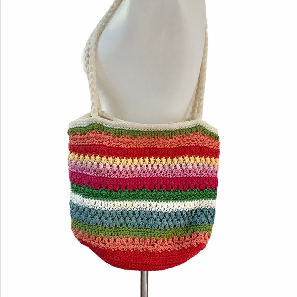Croft & Barrow crochet knit bag multicolor